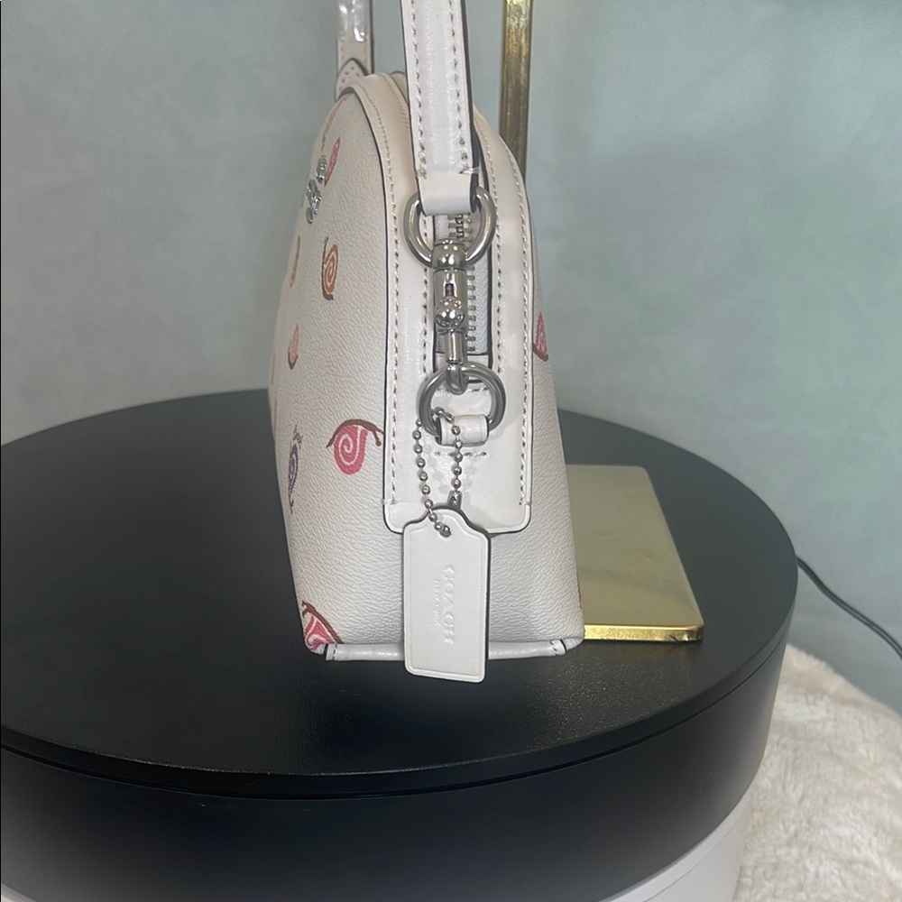 Coach White Crossbody Bag with Multicolor Accents - Picture 4 of 14